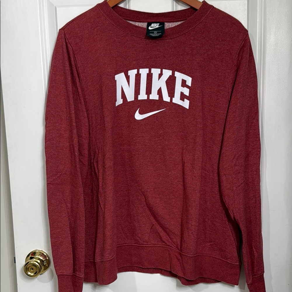 Nike Red Crewneck Sweatshirt Iconic Design